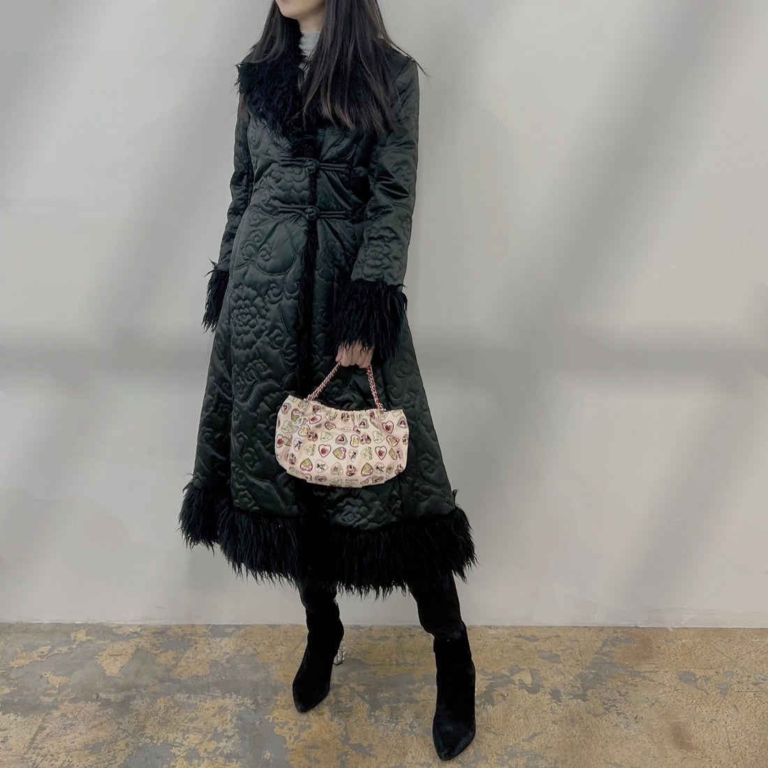 Chanel Valentine Heart Motif Chain Hand Bag