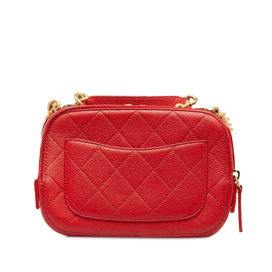 CHANEL Small Quilted Caviar Top Handle Camera Bag
