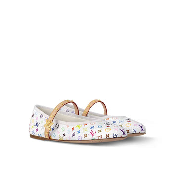 LV X TAKASHI MURAKAMI ROMY FLAT BALLERINA WHITE 1AGVFM