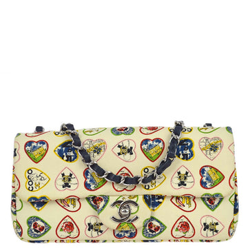 Chanel * 2005-2006 Ivory Canvas Valentine Shoulder Bag