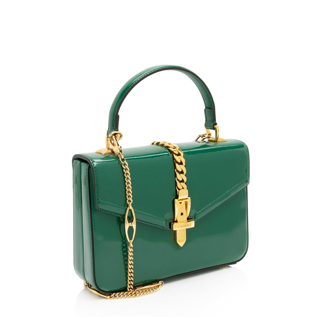Gucci  Leather Sylvie 1969 Mini Top Handle