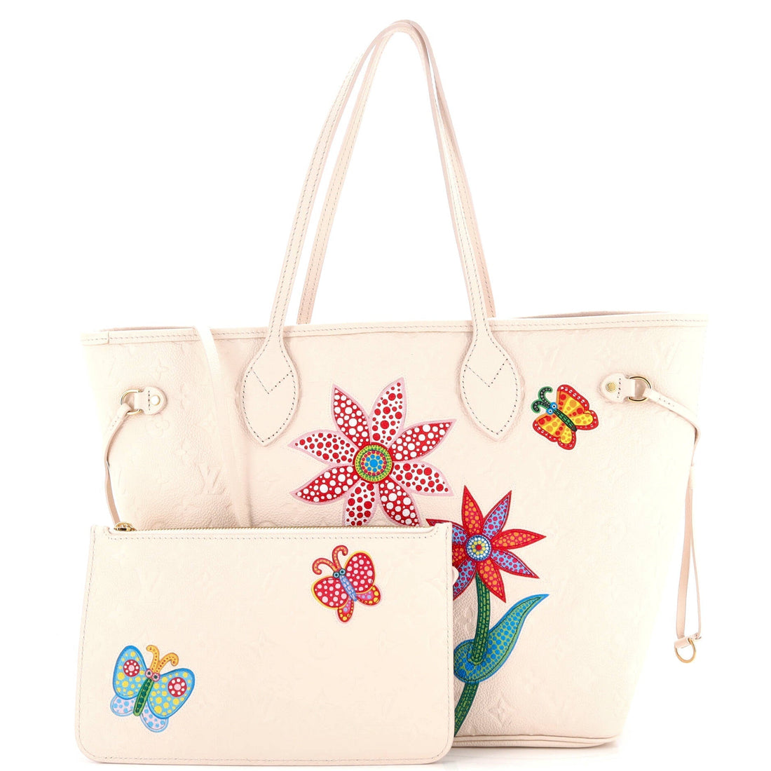 Neverfull NM Tote Yayoi Kusama Flowers Monogram Empreinte Leather MM