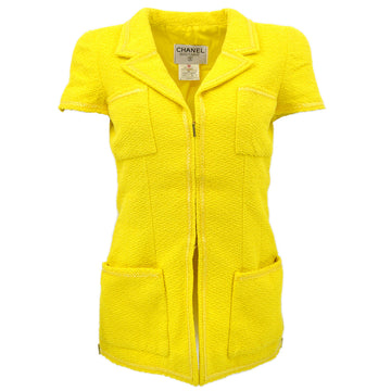 Chanel Spring 1995 Zip Up Jacket Yellow #38