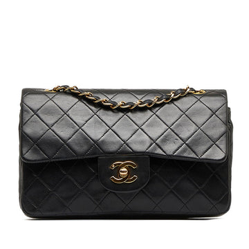 Chanel Mattress 23 Double Flat Gold  Chain houlder Bag Black  S  Chanel