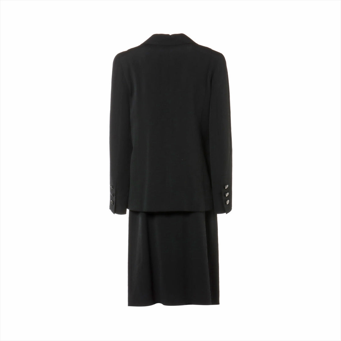 Chanel Coconut Button 98A Wool Setup 38  Black P11490