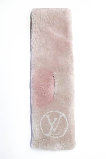 Louis Vuitton Womens Fur Ombre Pull Through Muffler Scarf Pink BY016PB000