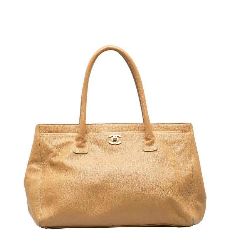 Chanel Cocono mark Executive Handbags Shoulder Bag 2WAY Beige Caviar