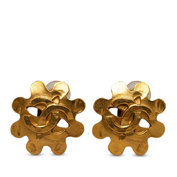 Top Quality Chanel  Clip On Sun Earrings Gold Plated Women's