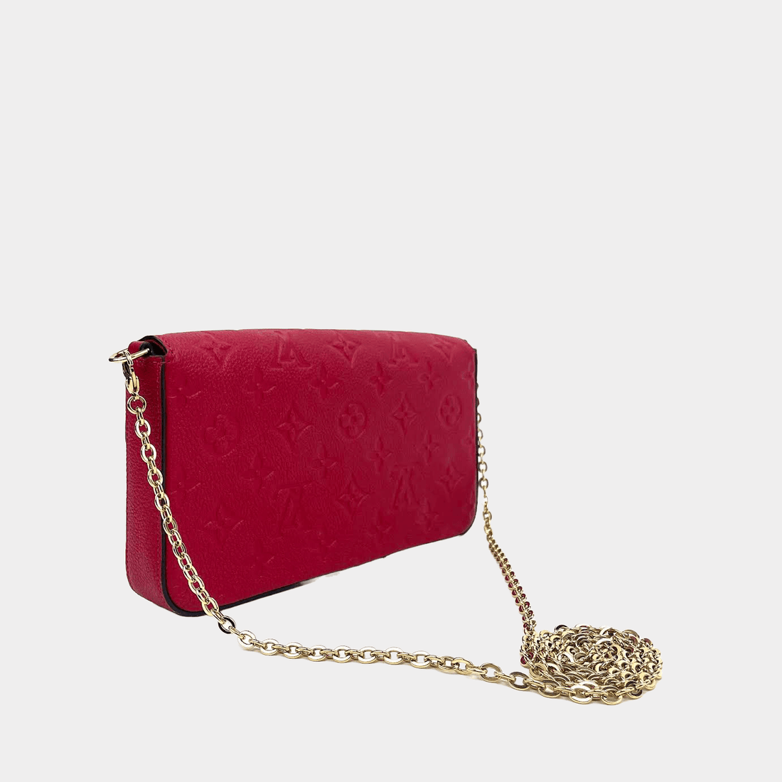 LOUIS VUITTON Monogram Empreinte Pochette Félicie -Red