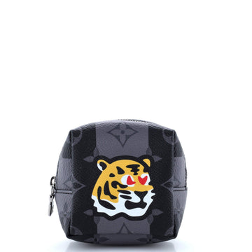 Nigo Squared Pouch Bag Charm Printed Monogram Eclipse Canvas