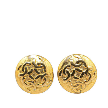 Chanel  Coco Mark Round Earrings Gold
