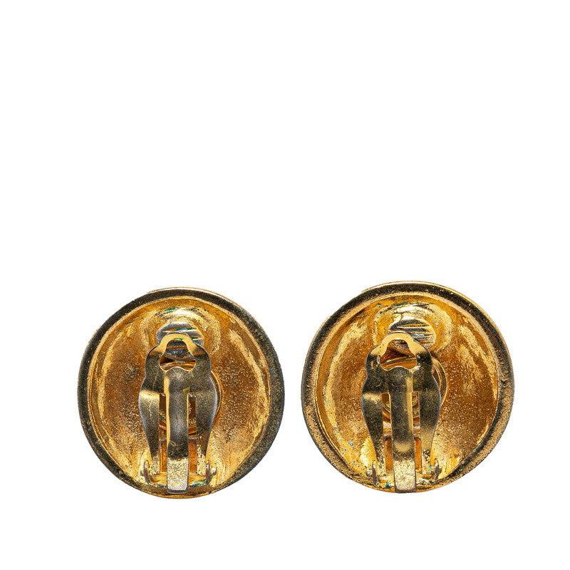 Chanel  Coco Mark Round Earrings Gold