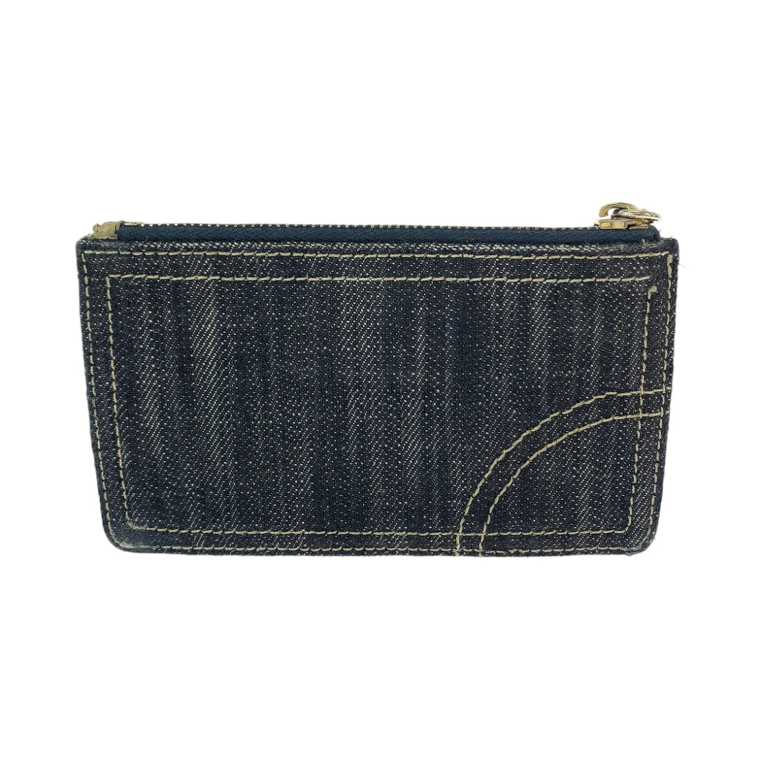 Top Quality Chanel Denim Coin Case with Chain