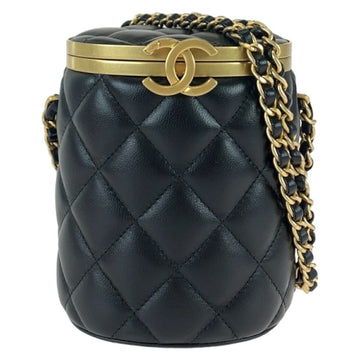 Chanel Lambskin Matelasse Coco Mark Vanity Bag