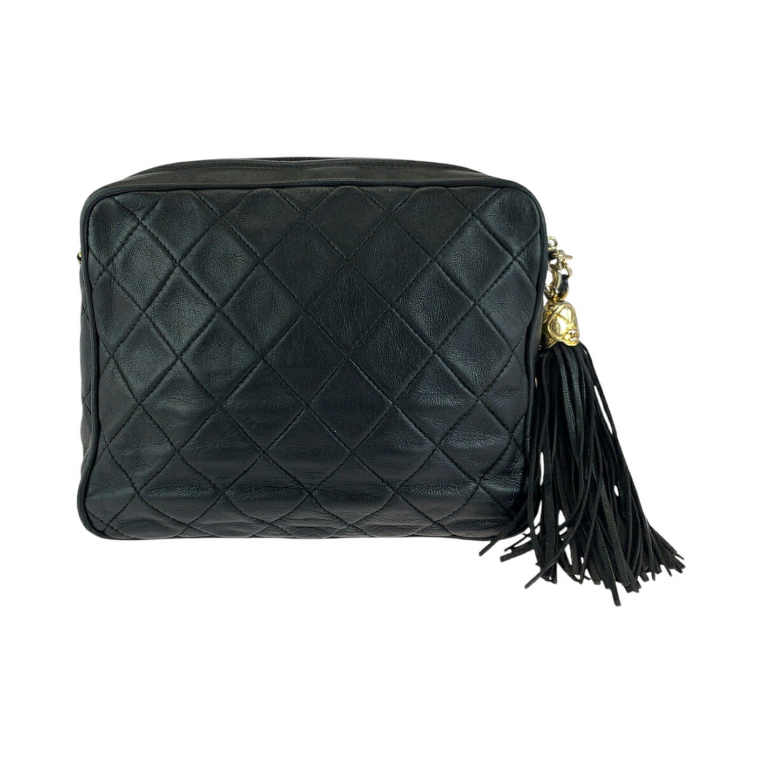 Chanel  Lambskin Fringe Tassel Shoulder Bag