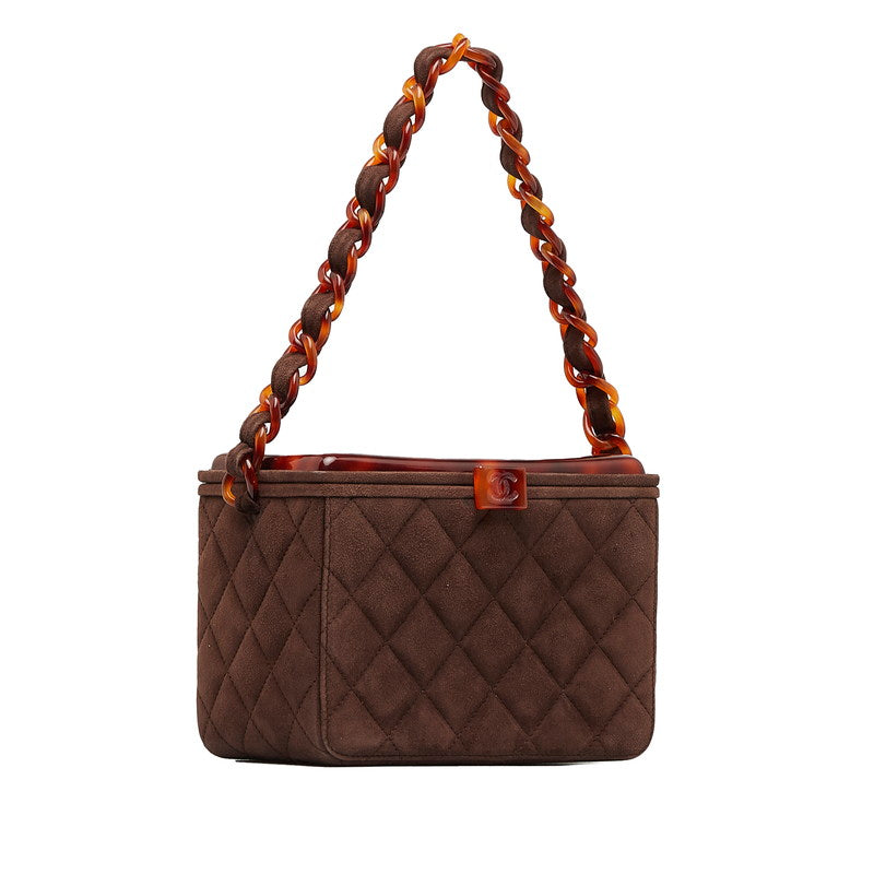 Chanel Matrases Cocono mark Chain Vanity Bag Brown wedish Lady Chanel