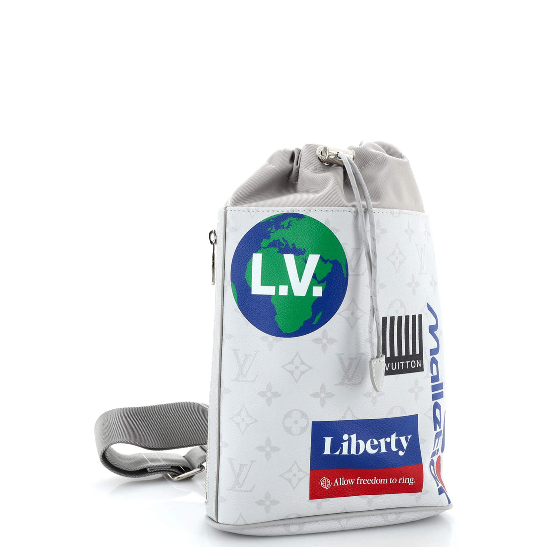 Chalk Sling Bag Limited Edition Logo Story Monogram Canvas