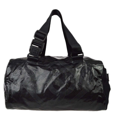 Chanel 2006-2008 Sports Line Black Vinyl Gym Bag 35