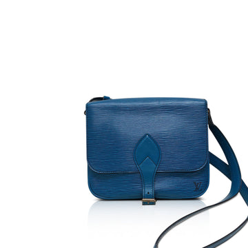 Louis-Vuitton Toledo Blue Epi Cartouchière MM Crossbody
