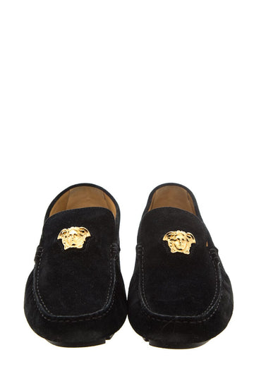 Versace "La Medusa" Black Moccasins SZ 10