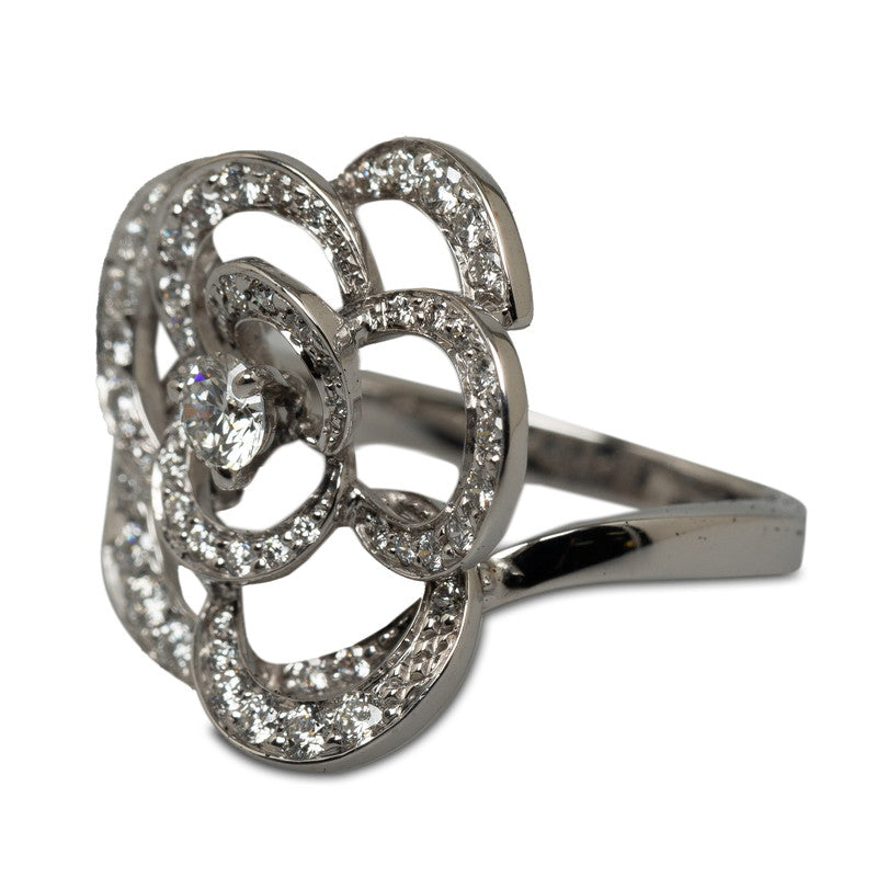 Chanel Camera Collection Ring Ring #50 K18WG White Gold Lady Chanel