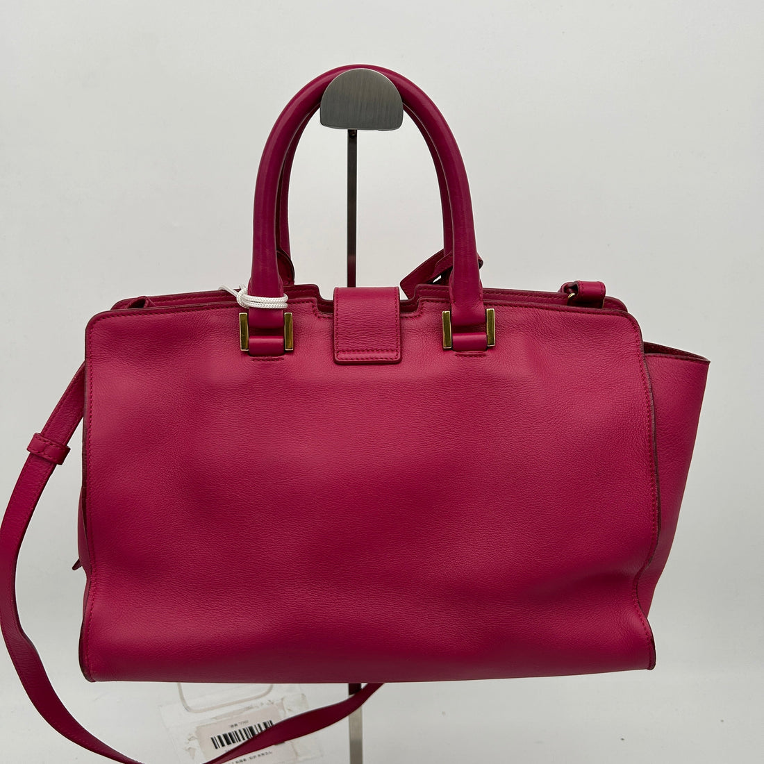 Saint Laurent Fuchsia Calfskin Leather Small Cabas ChYc Bag