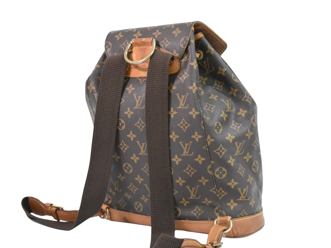 Louis Vuitton Montsouris Gm  Canvas Backpack Bag