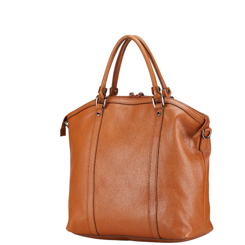 Gucci Leather Interlocking G Tote Bag