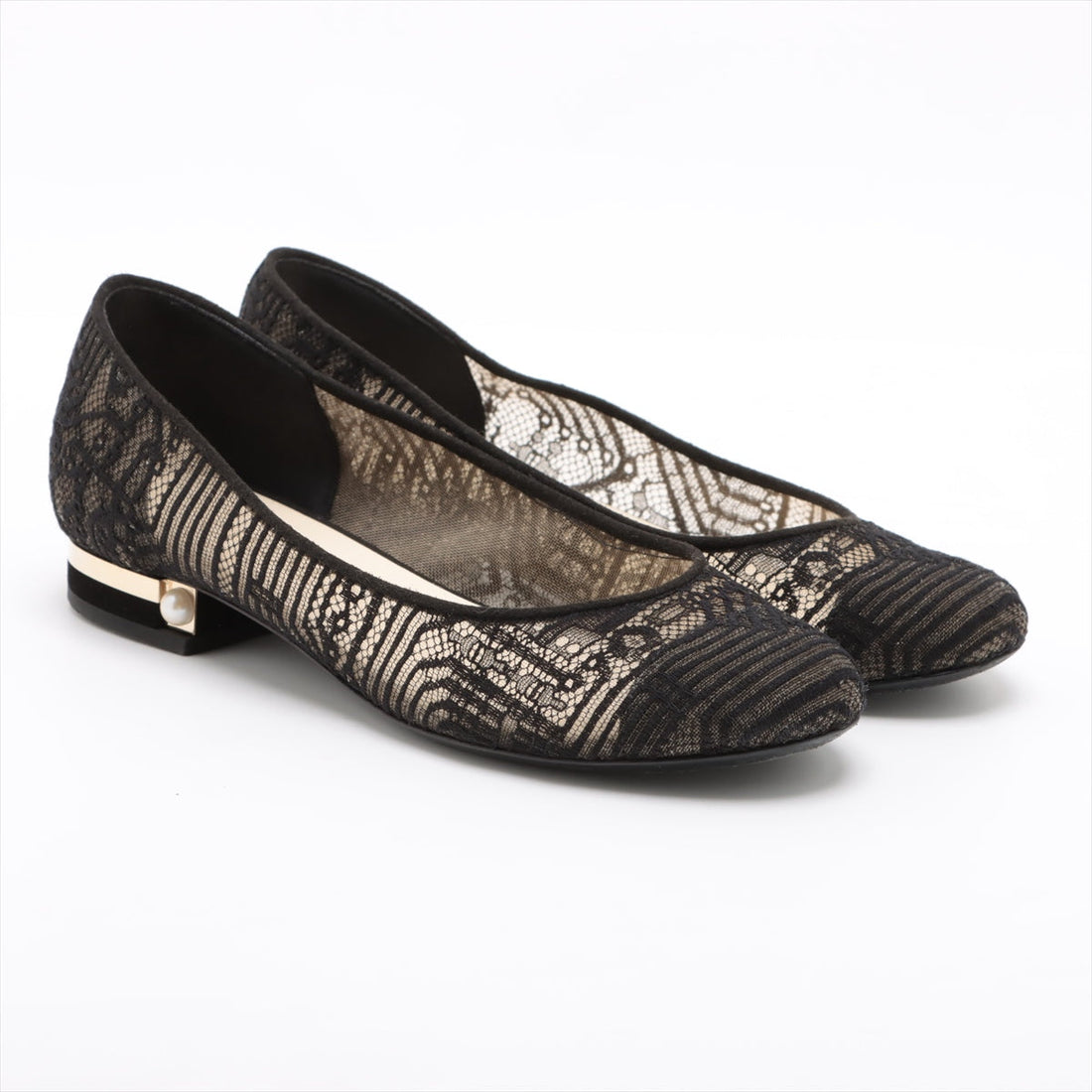 Chanel Coco Race Flap Pumps 37  Black Pearl