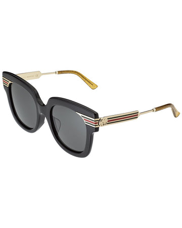 Gucci Unisex Rectangular 51mm Sunglasses, Tortoise