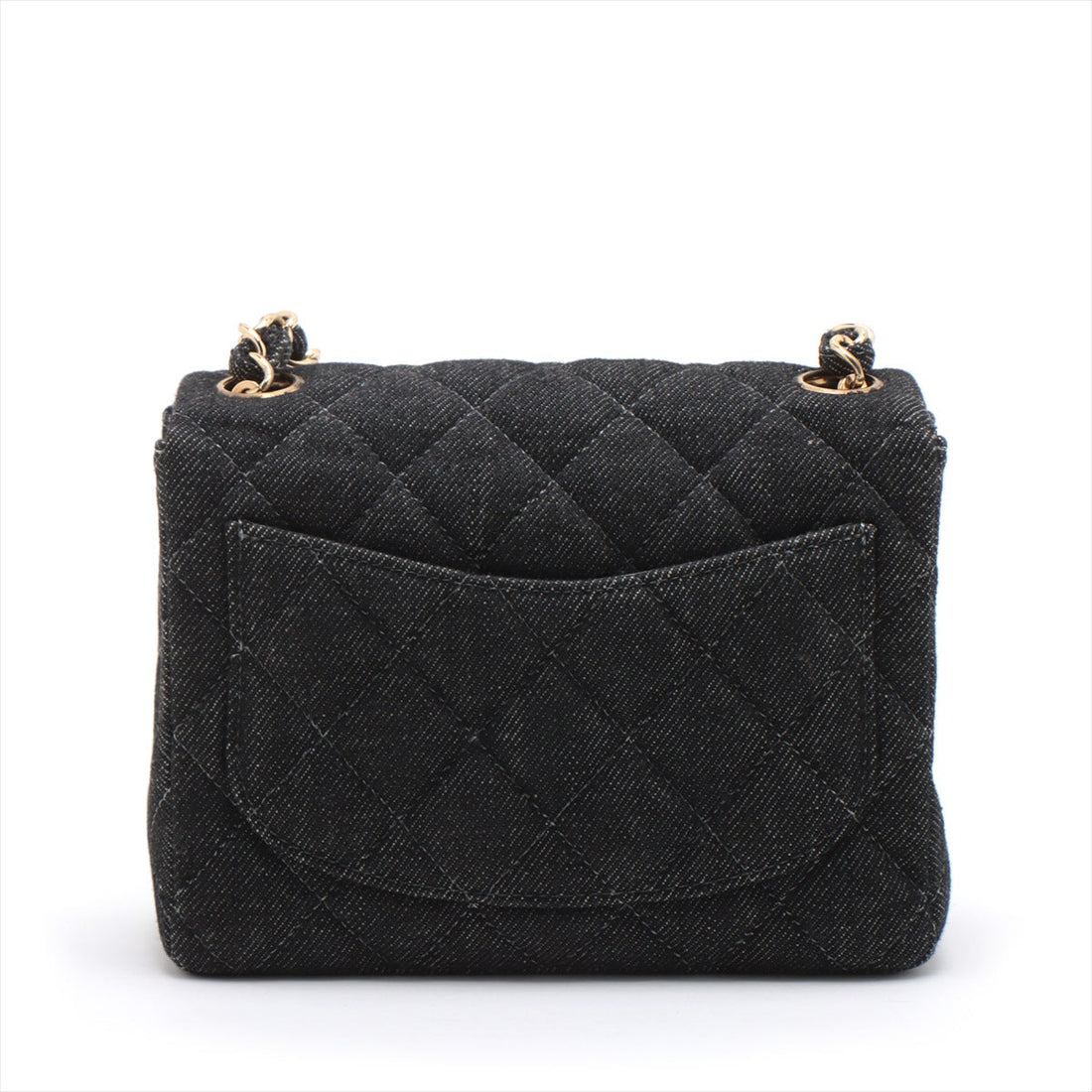 Chanel Mini Matrasse 17 Denim Single Flap Single Chain Bag Black G 5th A35200