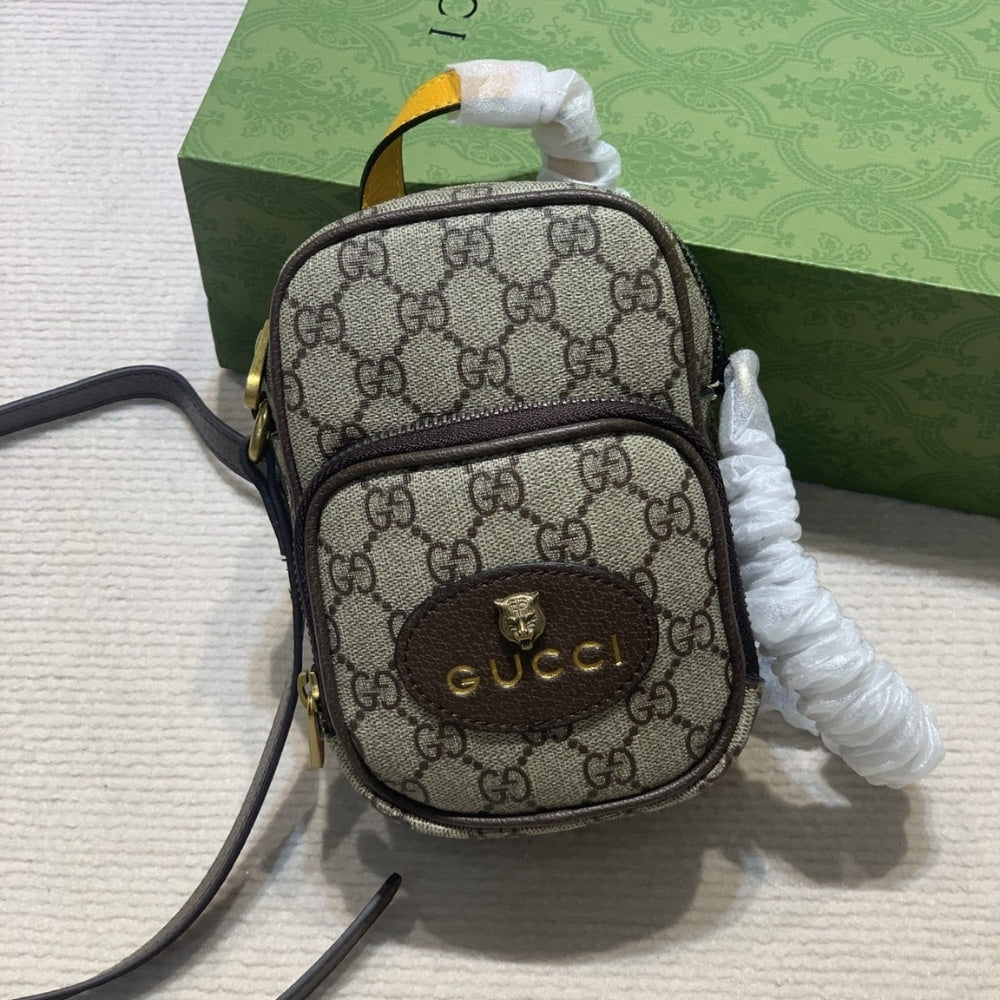 GG NEO  GG SUPREME SMALL CROSSBODY BEIGE 12CM