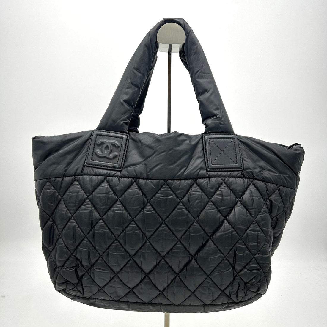 Top Quality Chanel Nylon Quilted Small Coco Cocoon Tote Black  LA1465