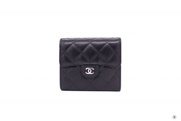 Chanel AP0231 Y01588 CC Classic Fold Wallet (old Model A82288) Black / C3906 Caviar Short Wallet Shw
