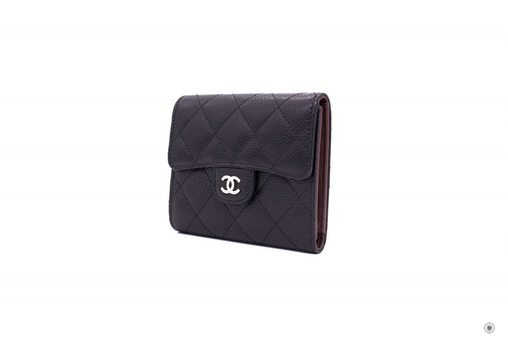Chanel AP0231 Y01588 CC Classic Fold Wallet (old Model A82288) Black / C3906 Caviar Short Wallet Shw