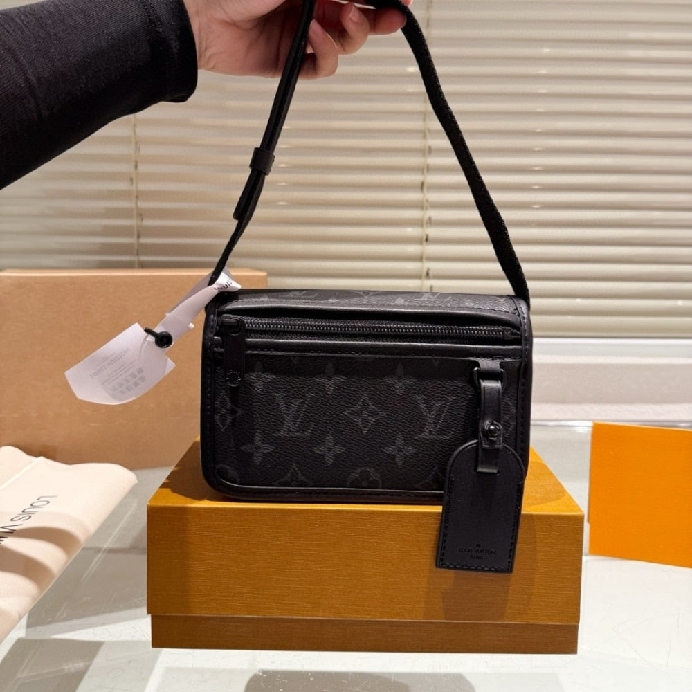 LV BOSPHORE WEARABLE WALLET MONOGRAM ECLIPSE CANVAS BLACK 19CM M12599