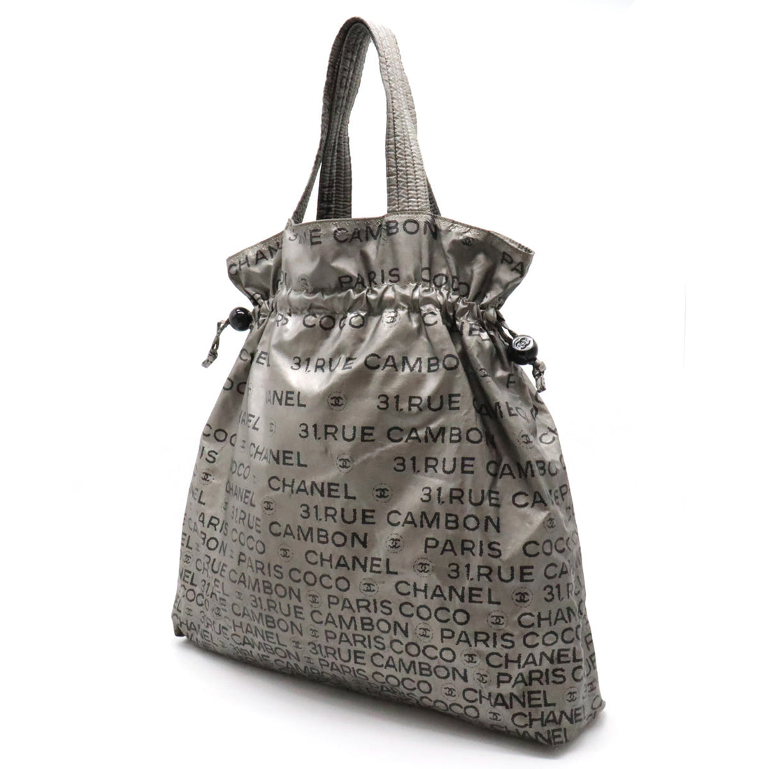 Chanel  Chanel Unlimited Logo Coca-Cola Brand s Bag Handle Nylon Silver Black Black