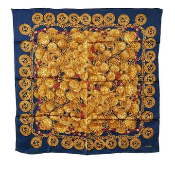 Chanel Cocono mark carf Navi Multicolor Silk  Chanel