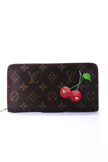 Louis Vuitton X Takashi Murakami Womens Brown Monogram Cerises Zip Wallet