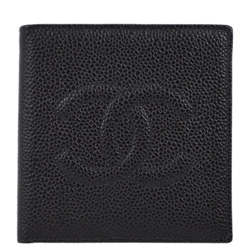 Top Quality Chanel 1997-1999 Black Caviar Timeless Bifold Wallet