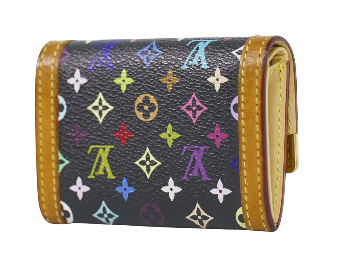 Louis Vuitton Porte Monnaie Plat  Canvas Wallet