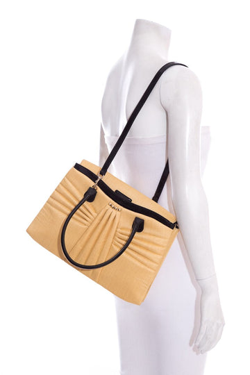 Valentino Raffia Black  Leather Shoulder Bag