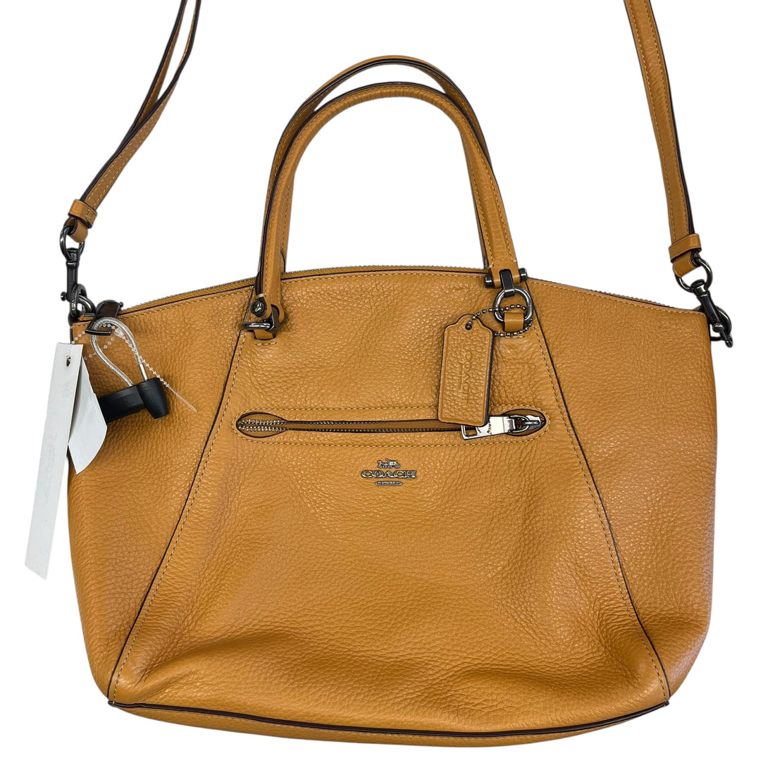 Crossbody Designer By Coach In Yellow, Size:Medium