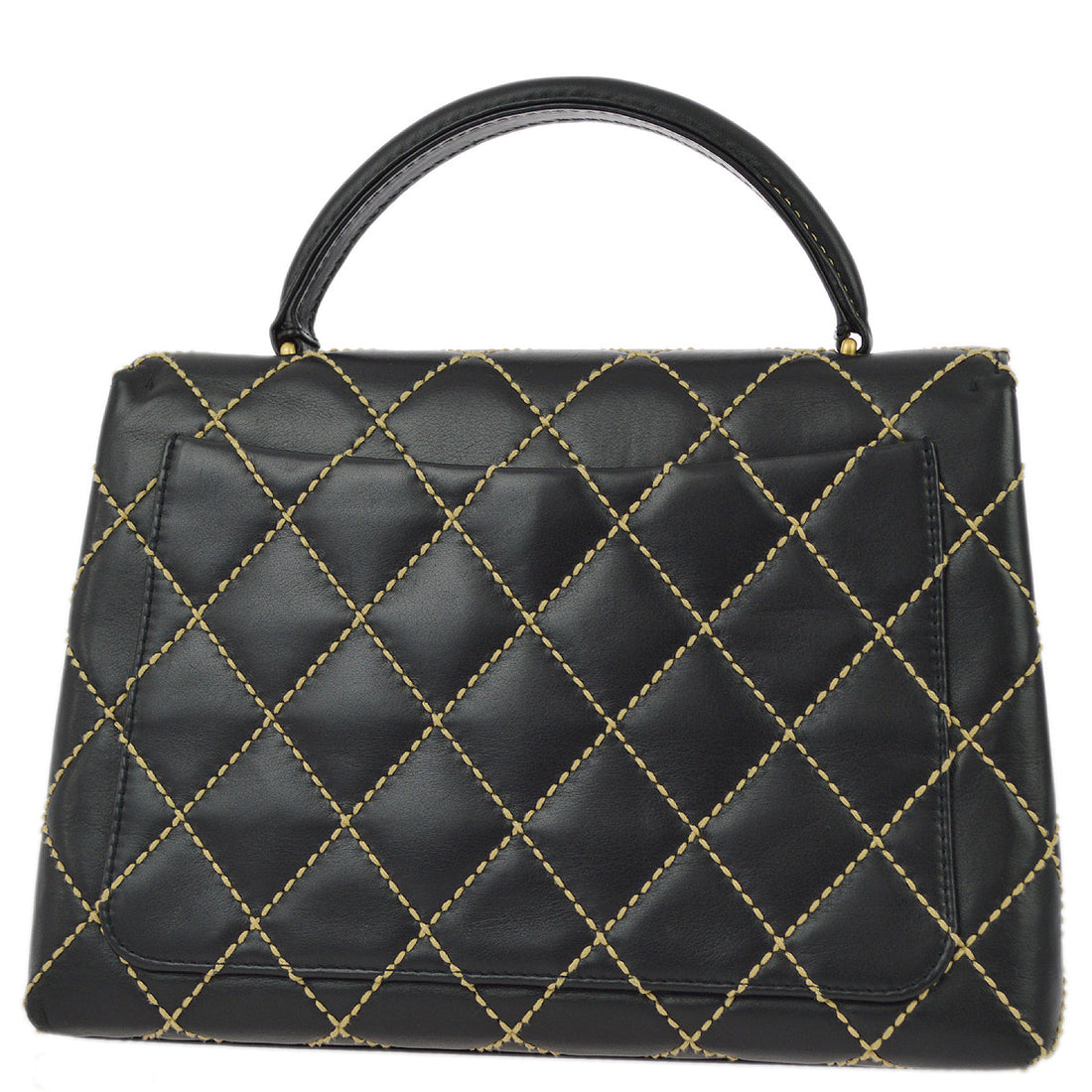 Chanel Black Calfskin Wild Stitch Handbag