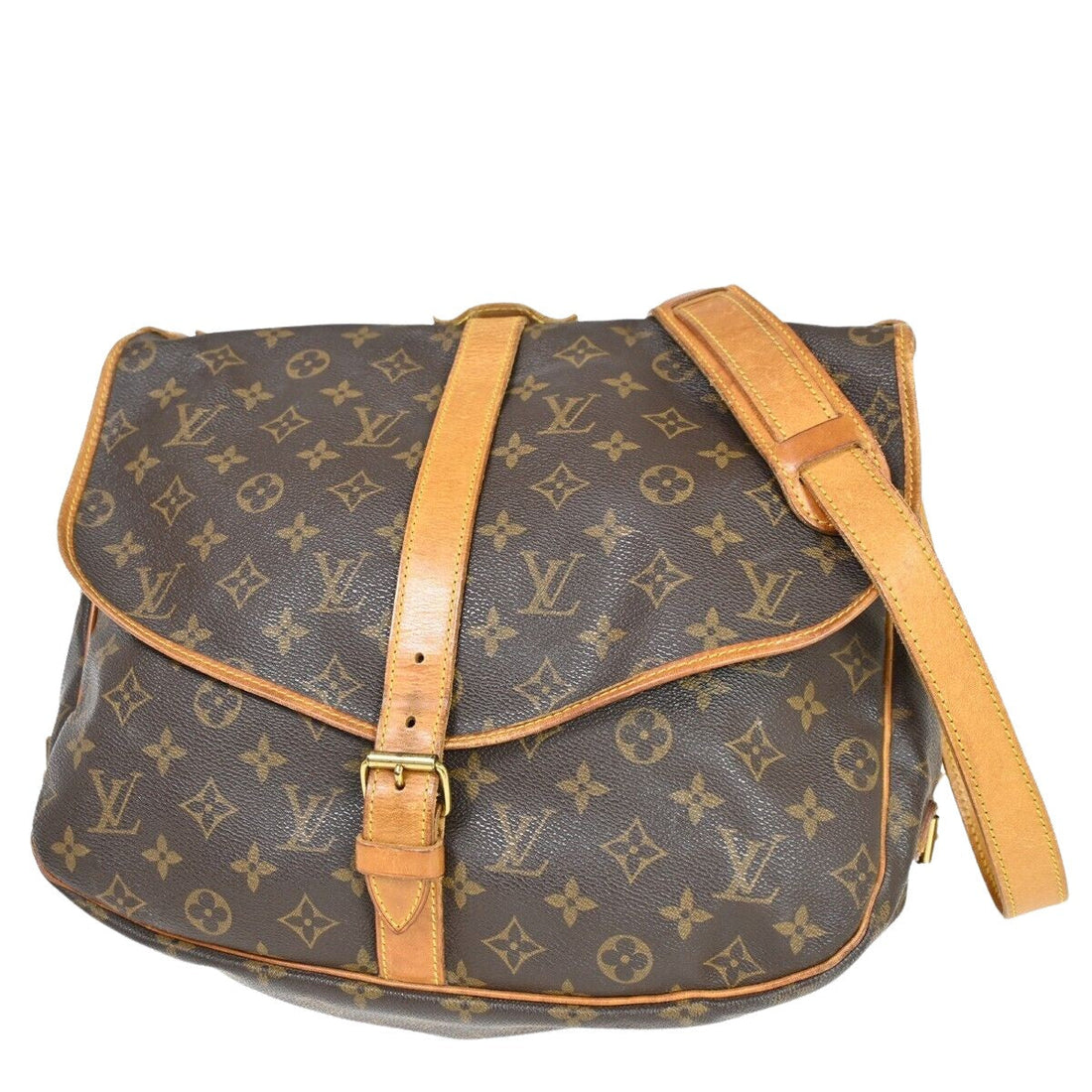 Louis Vuitton Saumur 35  Canvas Shoulder Bag