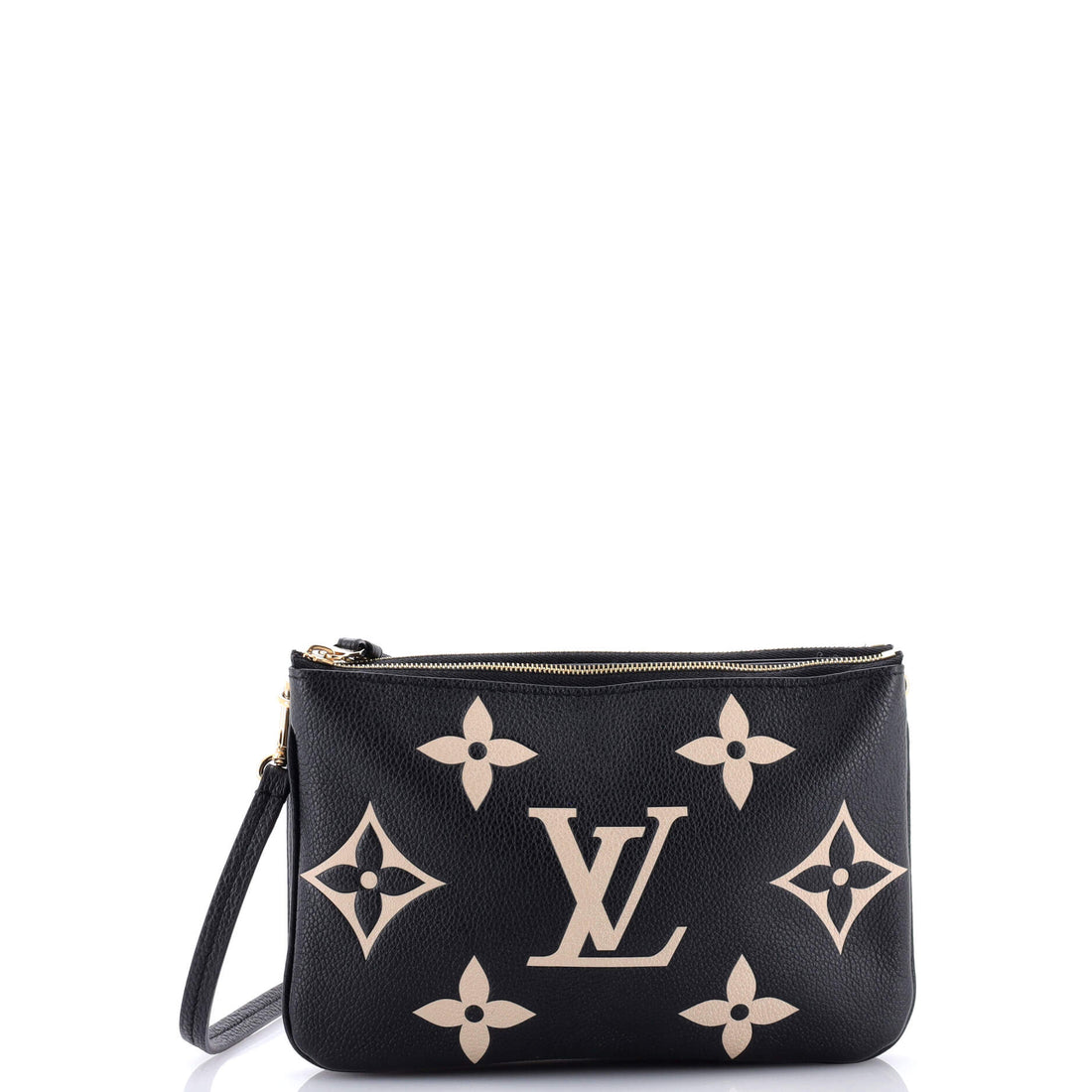 Double Zip Pochette Bicolor Monogram Empreinte Giant