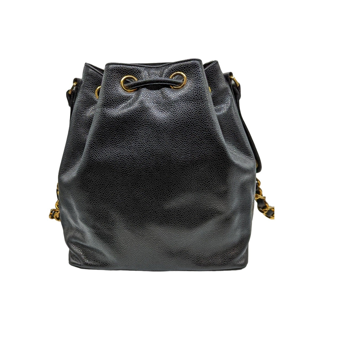 Chanel  Grained CalBNkin Timeless Drawstring Bucket Bag