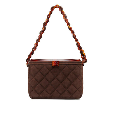Chanel Matrases Cocono mark Chain Vanity Bag Brown wedish Lady Chanel