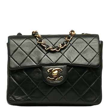 Chanel Mini Mattress Cocono mark Gold  houlder Bag Black   CHANEL