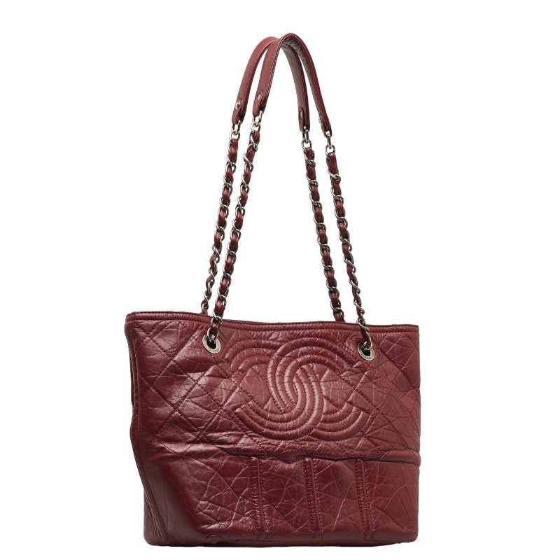 Top Quality Chanel Big Coca-Cola Chain Tote Bag Wine Red  Leather  Chanel